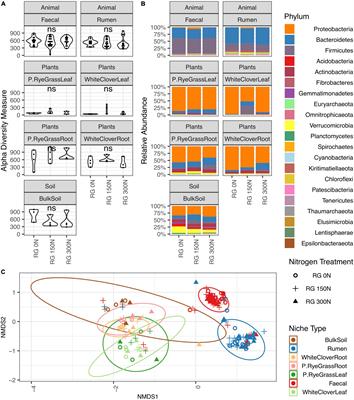 Soil Nitrogen Treatment Alters Microbiome Networks Across Farm Niches